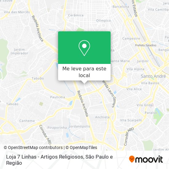 Loja 7 Linhas - Artigos Religiosos mapa
