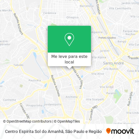 Centro Espírita Sol do Amanhã mapa