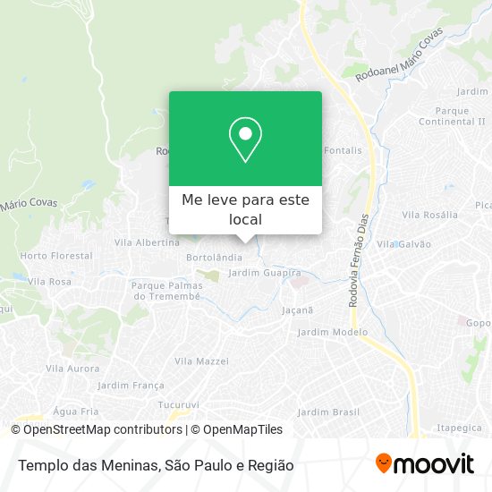 Templo das Meninas mapa