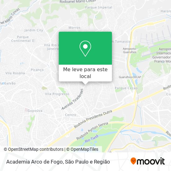 Academia Arco de Fogo mapa