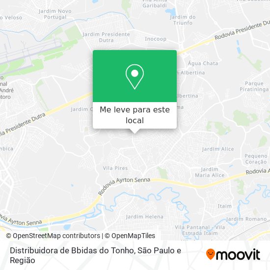 Distribuidora de Bbidas do Tonho mapa