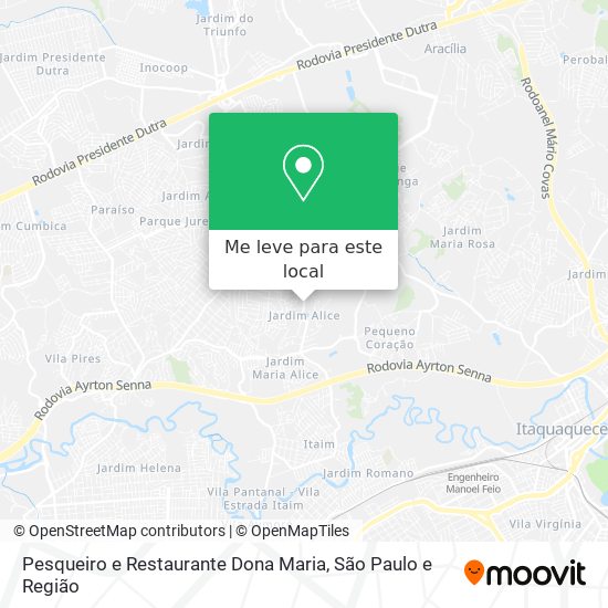 Pesqueiro e Restaurante Dona Maria mapa