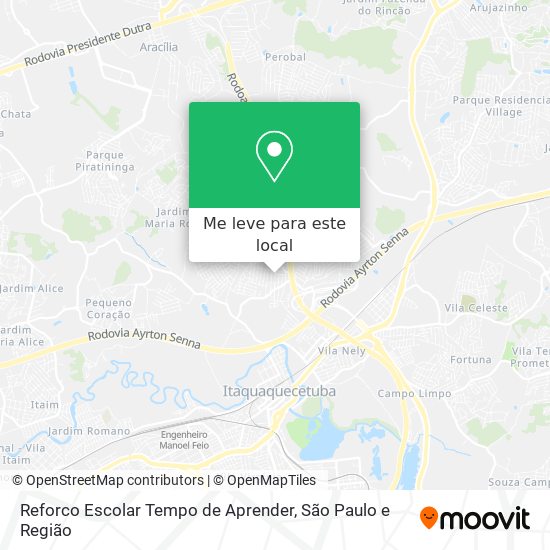 Reforco Escolar Tempo de Aprender mapa