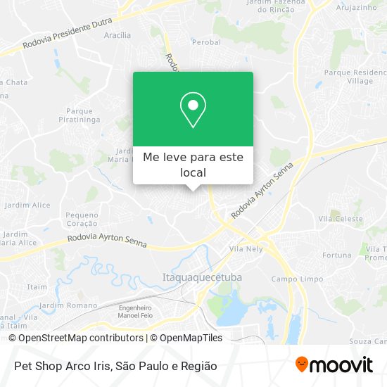 Pet Shop Arco Iris mapa