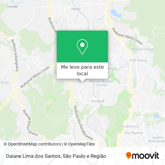 Daiane Lima dos Santos mapa