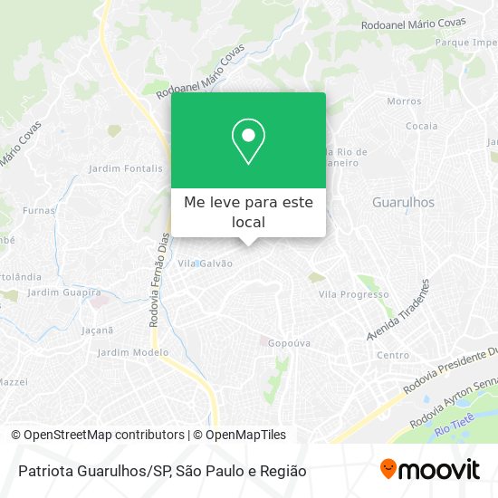 Patriota Guarulhos/SP mapa