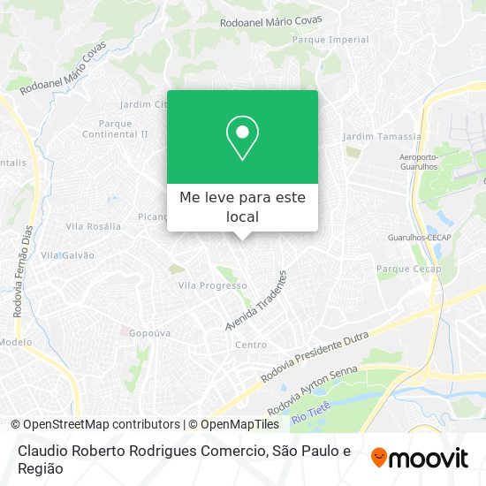 Claudio Roberto Rodrigues Comercio mapa