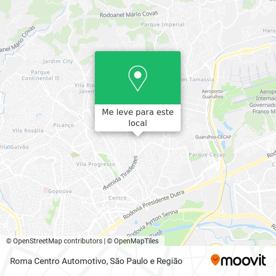 Roma Centro Automotivo mapa