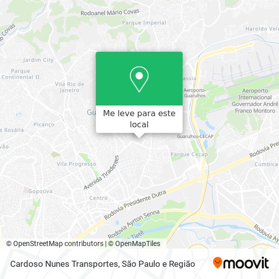 Cardoso Nunes Transportes mapa