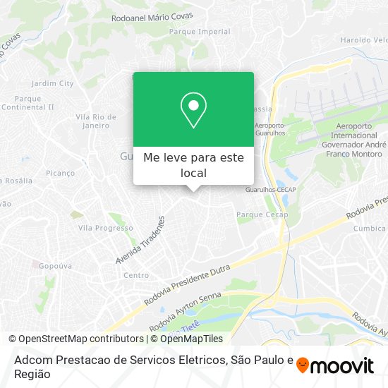 Adcom Prestacao de Servicos Eletricos mapa