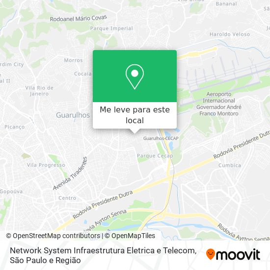 Network System Infraestrutura Eletrica e Telecom mapa