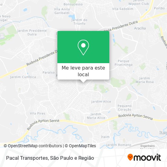 Pacal Transportes mapa