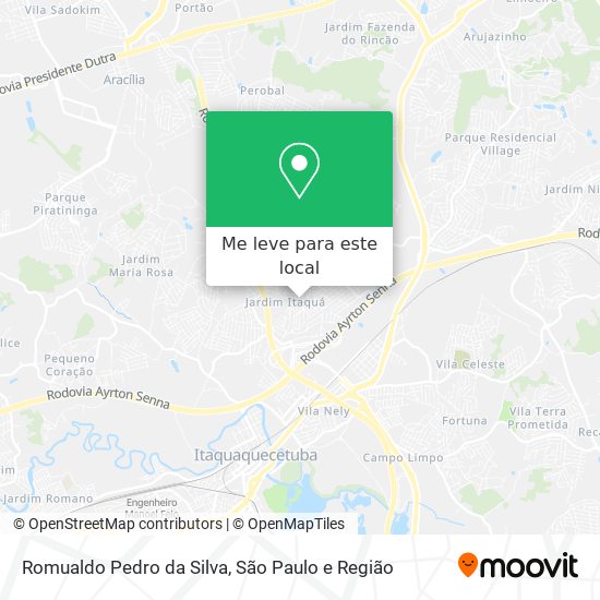 Romualdo Pedro da Silva mapa