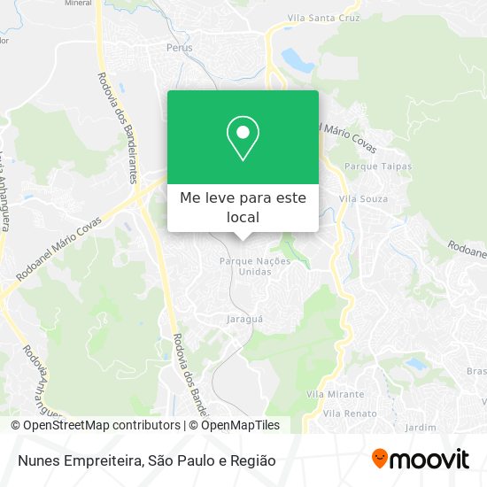 Nunes Empreiteira mapa