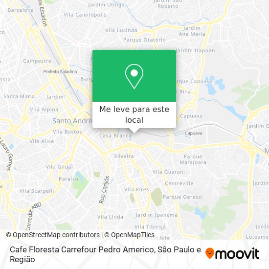 Cafe Floresta Carrefour Pedro Americo mapa