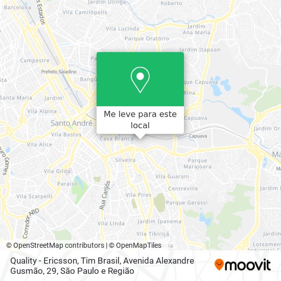 Quality - Ericsson, Tim Brasil, Avenida Alexandre Gusmão, 29 mapa