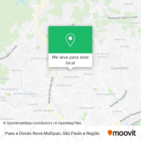 Paes e Doces Nova Multipao mapa