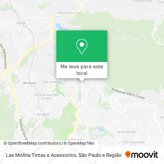 Las Molina Tintas e Acessorios mapa