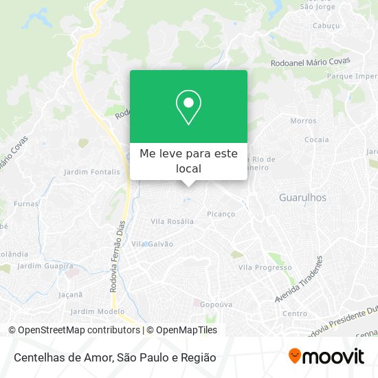 Centelhas de Amor mapa