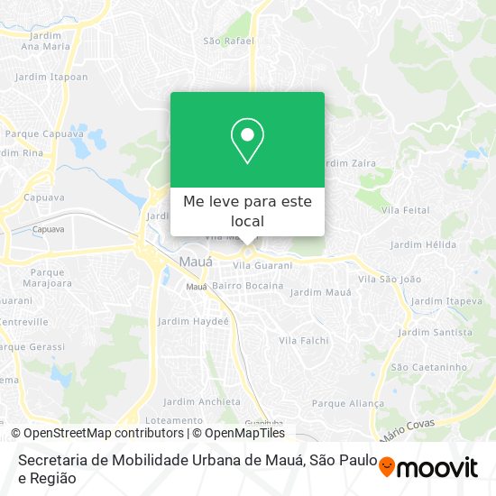 Secretaria de Mobilidade Urbana de Mauá mapa