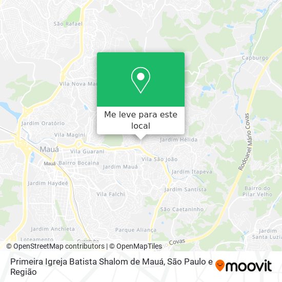 Primeira Igreja Batista Shalom de Mauá mapa