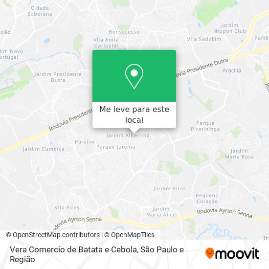 Vera Comercio de Batata e Cebola mapa