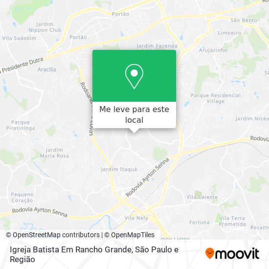 Igreja Batista Em Rancho Grande mapa