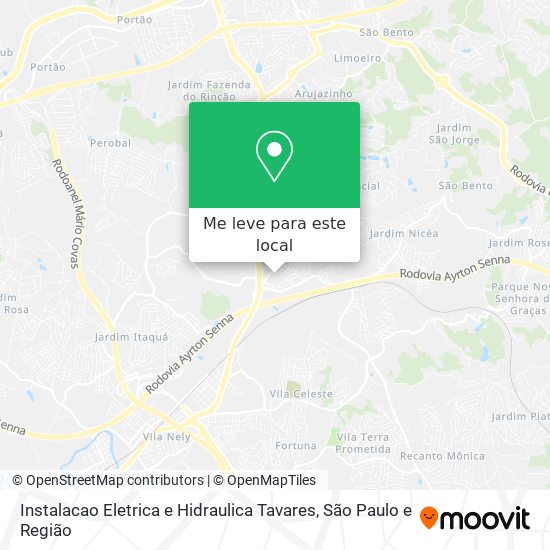 Instalacao Eletrica e Hidraulica Tavares mapa