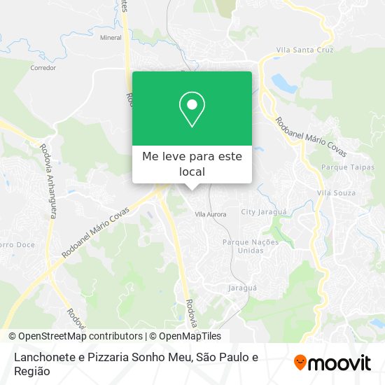 Lanchonete e Pizzaria Sonho Meu mapa