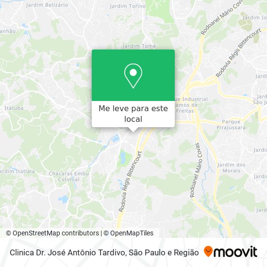 Clinica Dr. José Antônio Tardivo mapa