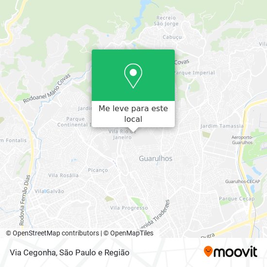 Via Cegonha mapa