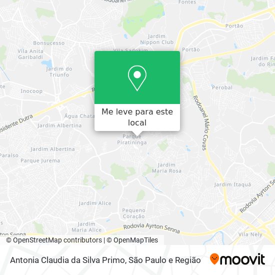 Antonia Claudia da Silva Primo mapa