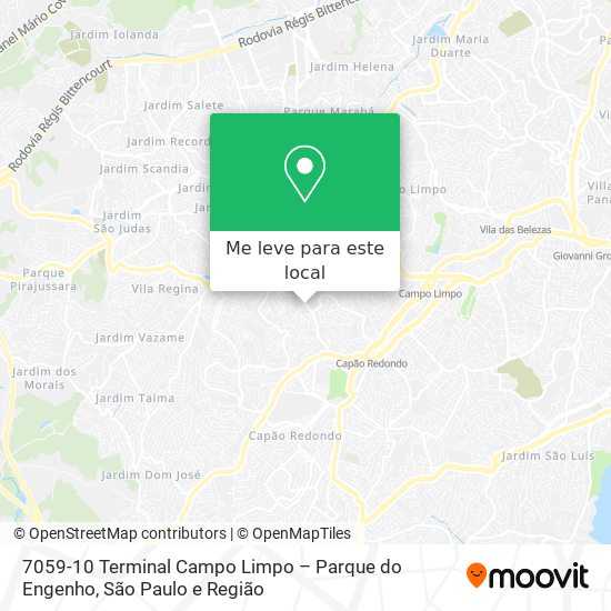 7059-10 Terminal Campo Limpo – Parque do Engenho mapa