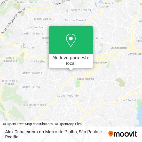 Alex Cabeleireiro do Morro do Piolho mapa