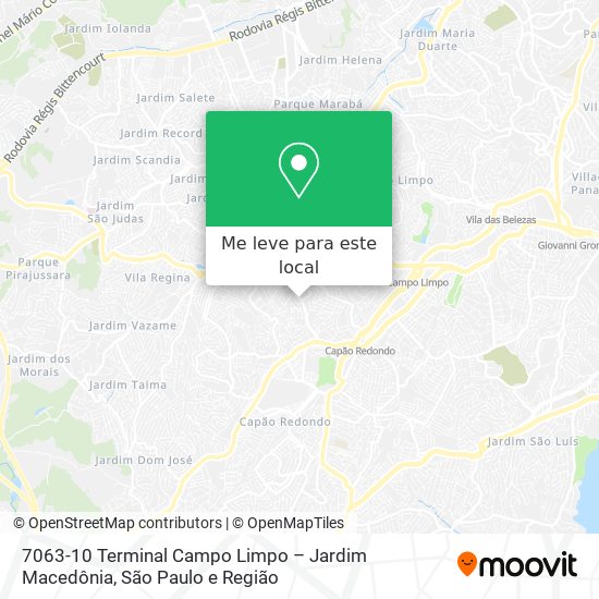 7063-10 Terminal Campo Limpo – Jardim Macedônia mapa