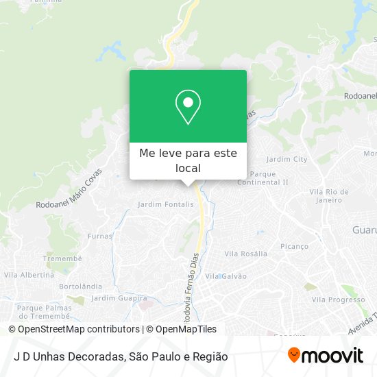 J D Unhas Decoradas mapa
