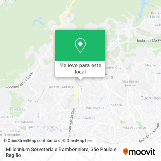 Millennium Sorveteria e Bombonniere mapa