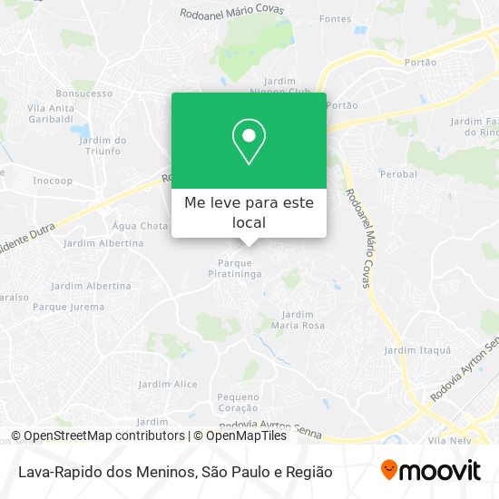 Lava-Rapido dos Meninos mapa