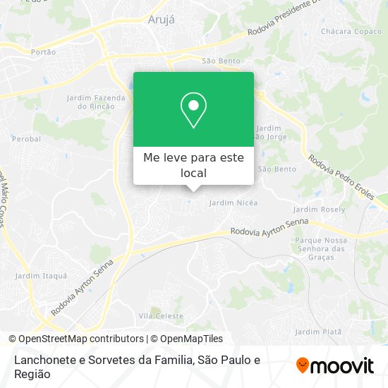 Lanchonete e Sorvetes da Familia mapa