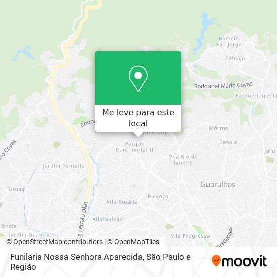 Funilaria Nossa Senhora Aparecida mapa