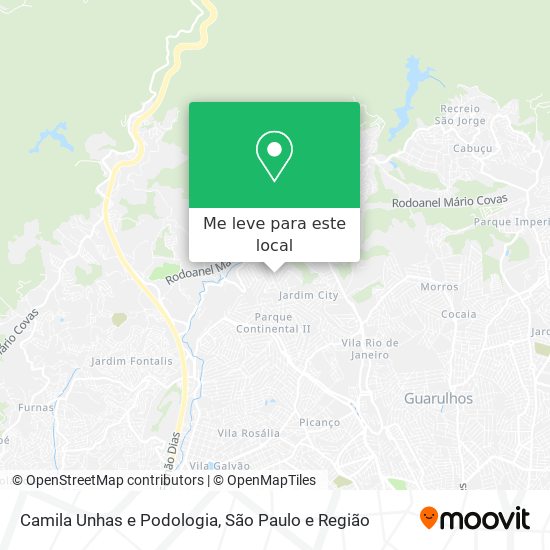 Camila Unhas e Podologia mapa