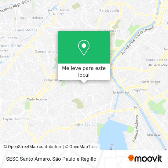 SESC Santo Amaro mapa
