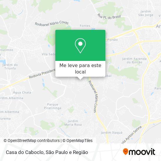 Casa do Caboclo mapa