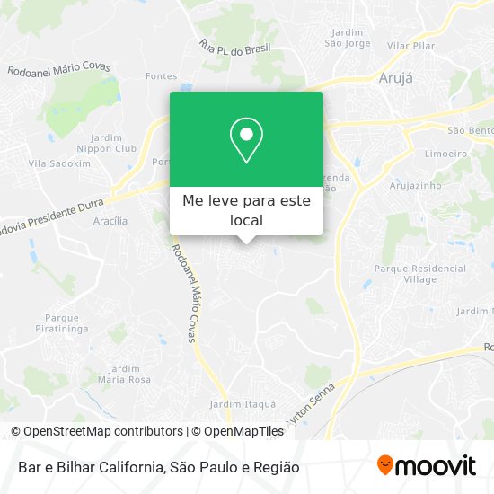 Bar e Bilhar California mapa