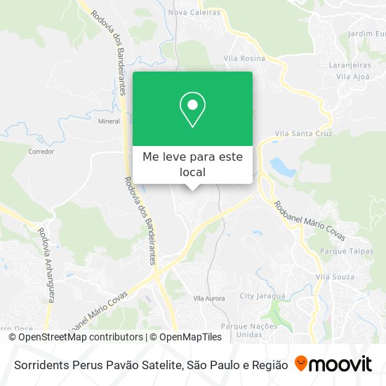 Sorridents Perus Pavão Satelite mapa