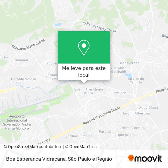 Boa Esperanca Vidracaria mapa