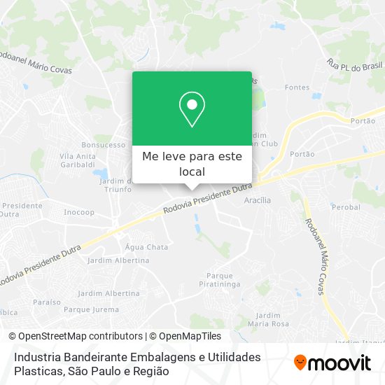 Industria Bandeirante Embalagens e Utilidades Plasticas mapa