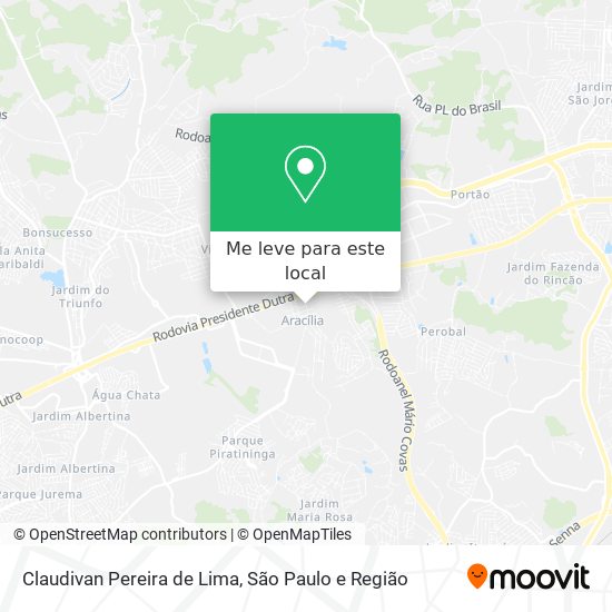 Claudivan Pereira de Lima mapa