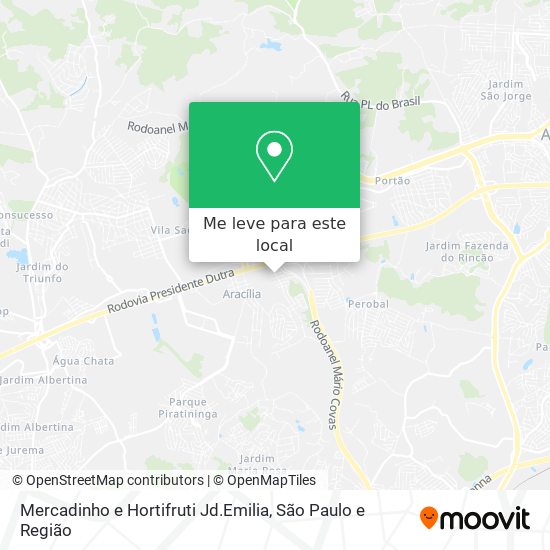 Mercadinho e Hortifruti Jd.Emilia mapa