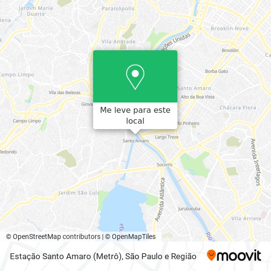 Estação Santo Amaro (Metrô) mapa